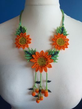 Shorter Length Beaded Necklace - Design 5