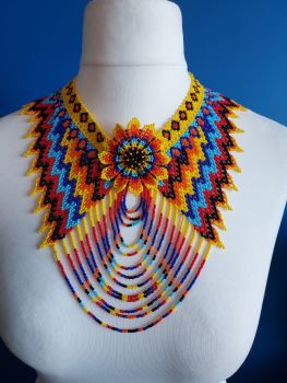 Statement Wing Collar Beaded Necklace