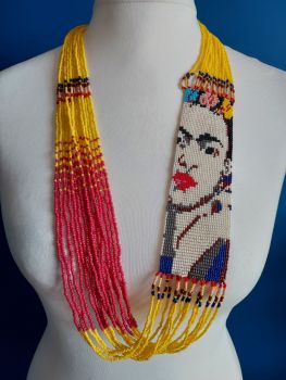 Frida Beaded Necklace - Yellow