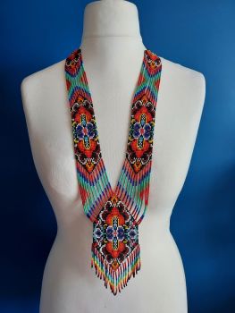 Tribal Multi Coloured Beaded Necklace