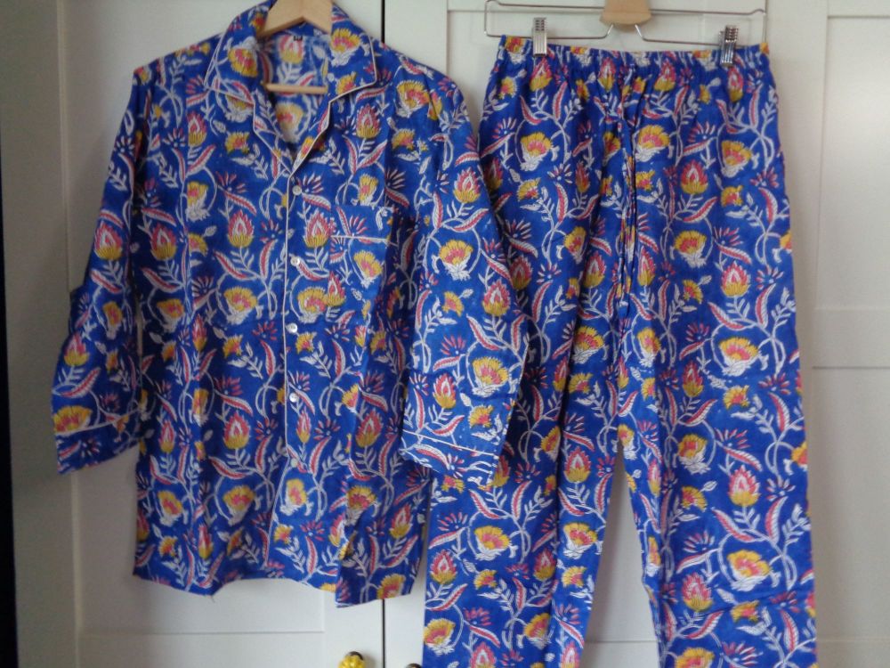 Indian Block Print Pyjamas - Size 12 (Design 30)