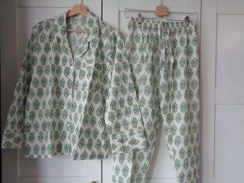 Indian Block Print Pyjamas - Size 12 (Design 23)