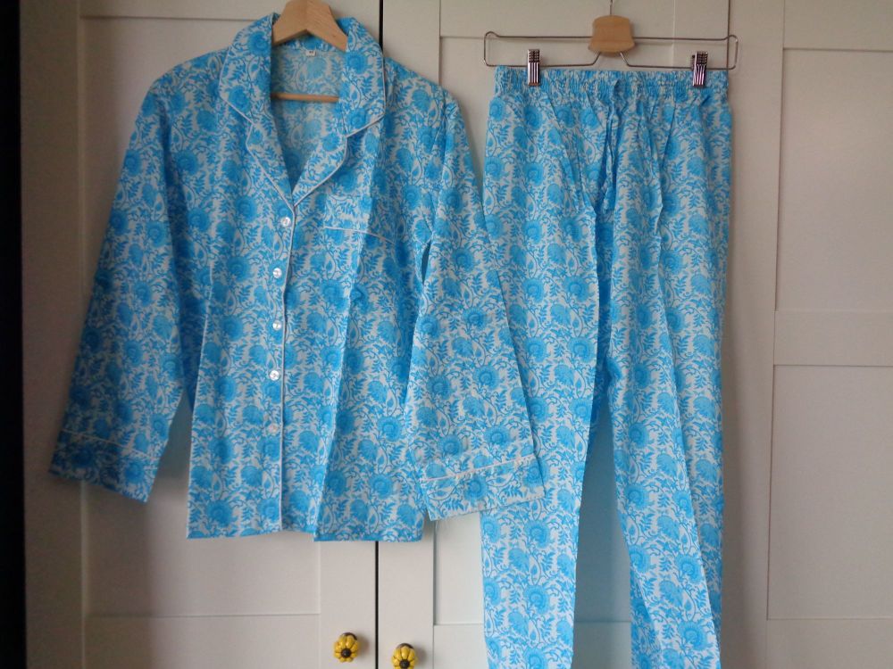 Indian Block Print Pyjamas - Size 12 (Design 21)