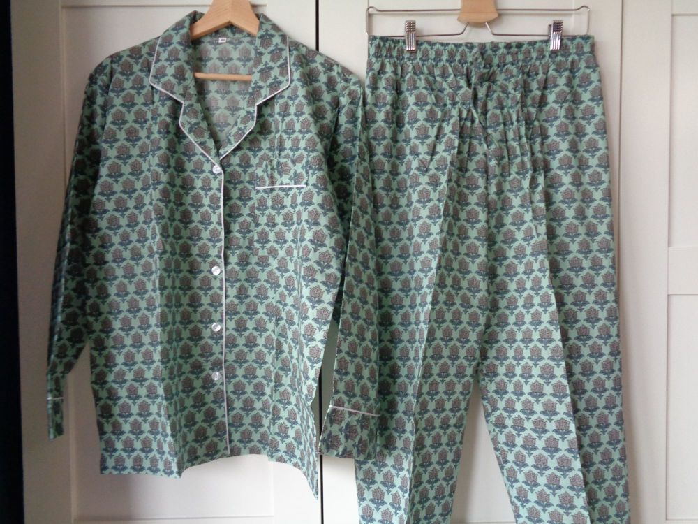 Indian Block Print Pyjamas - Size 14 (Design 17)
