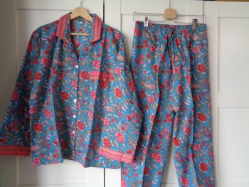 Indian Block Print Pyjamas - Size 14 (Design 13)