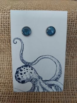 Ilfracombe Sand Earring Studs - Ocean Blue