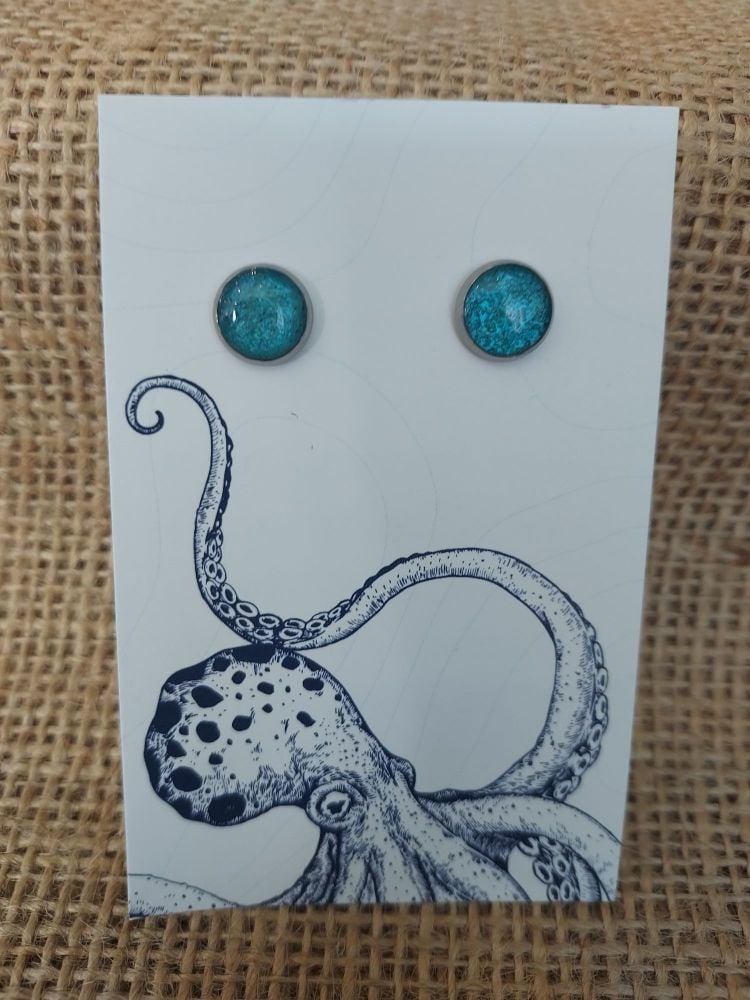 Ilfracombe Sand Earring Studs - Turquoise