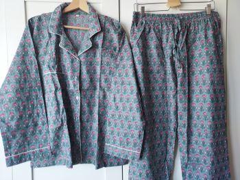 Indian Block Print Pyjamas - Size 16/18 (Design 1A)