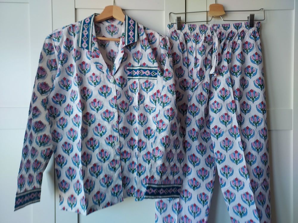 Indian Block Print Pyjamas - Size 12 (Design 18A)