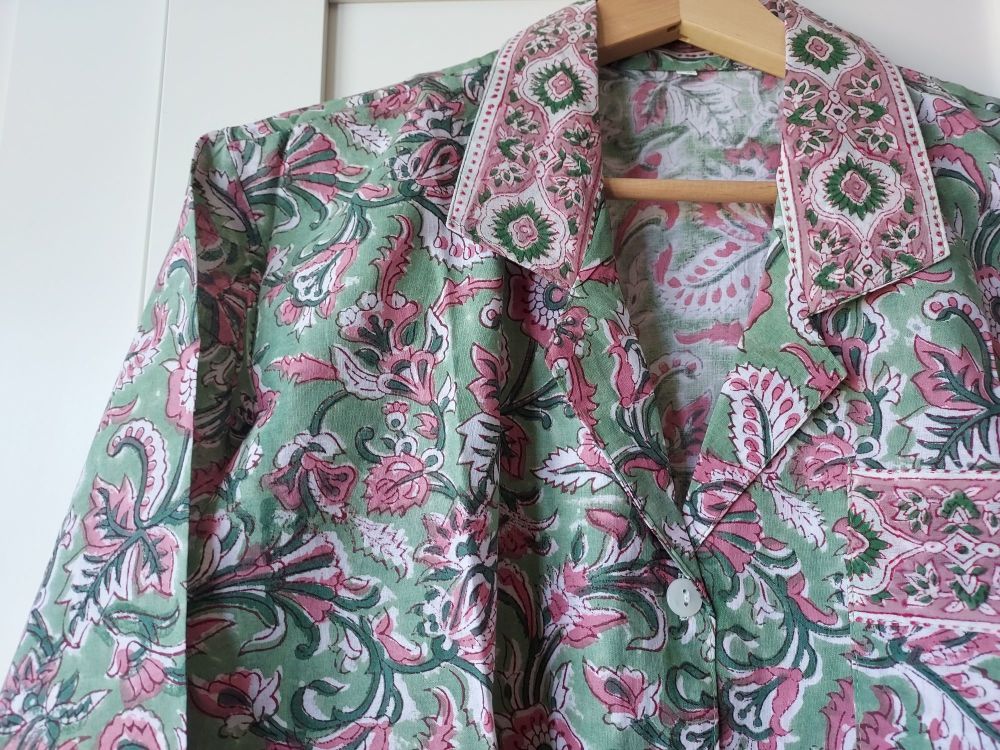 Indian Block Print Pyjamas - Size 12 (Design 22A)