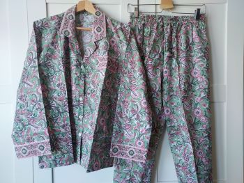Indian Block Print Pyjamas - Size 16 (Design 26A)