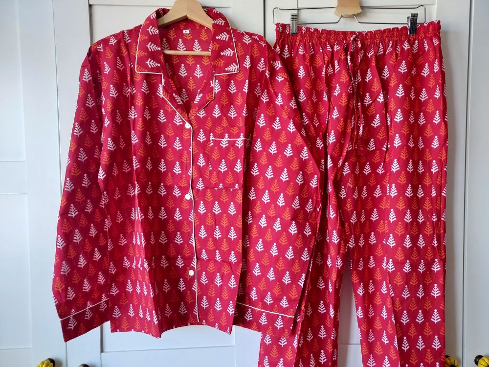 Indian Block Print Pyjamas - Size 16 (Design 30A)