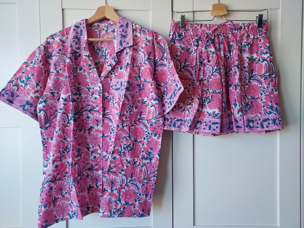 Indian Block Print Pyjamas - Size 16 (Design 28A)