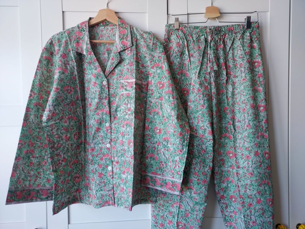 Indian Block Print Pyjamas - Size 16 (Design 24A)