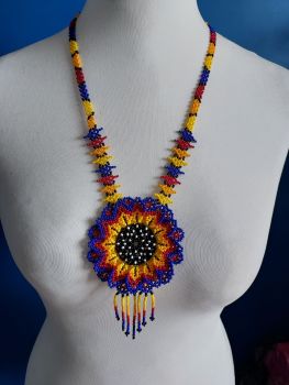 Beaded  Simple Flower Necklace - Design 6
