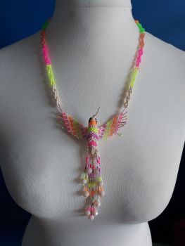 Hummingbird Beaded Necklace - Design 4