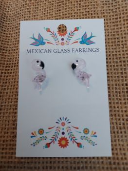 Glass Earrings - Flamingo