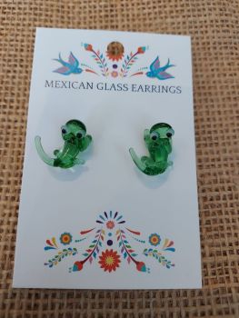 Glass Earrings - Lizard