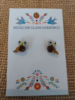 Glass Earrings - Owl