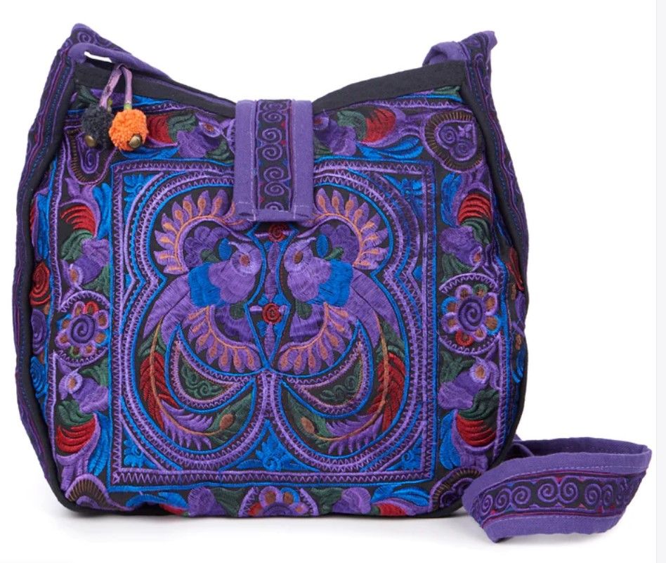 Hilltribe Crossbody Bag - Purple