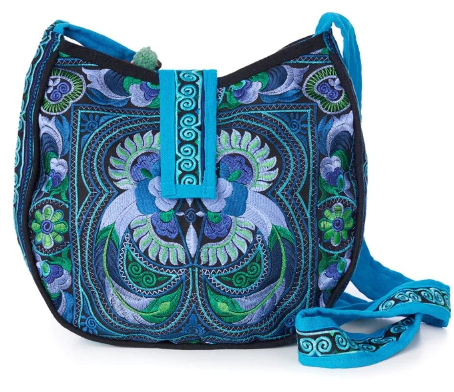 Hilltribe Crossbody Bag - Blue