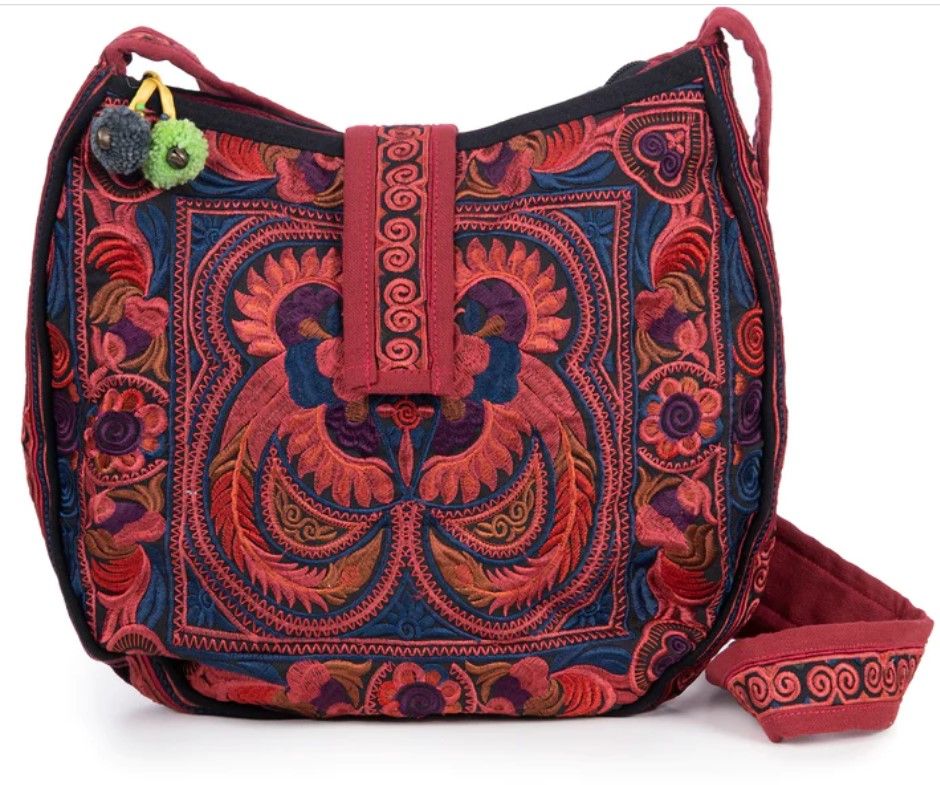 Hilltribe Crossbody Bag - Red