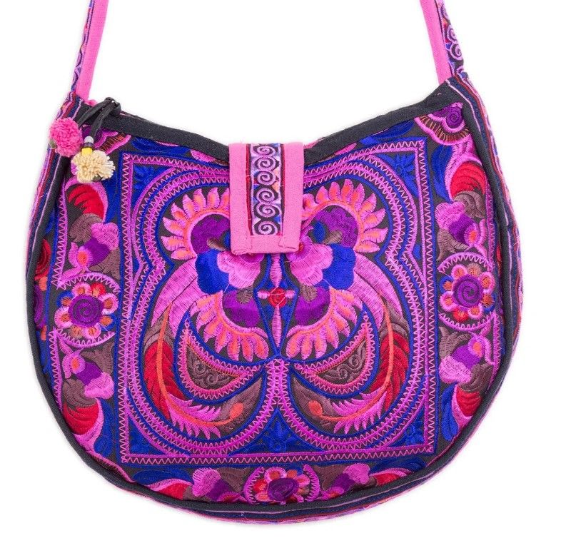 Hilltribe Crossbody Bag - Pink