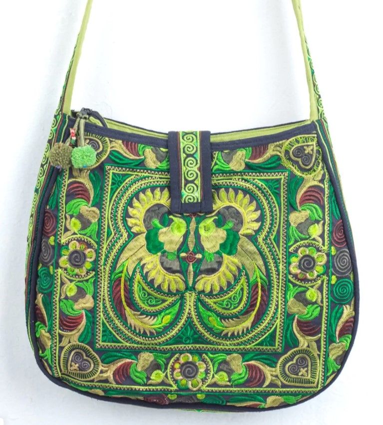 Hilltribe Crossbody Bag - Green