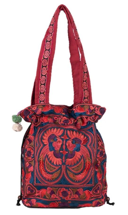 Hilltribe Tote Bag - Red