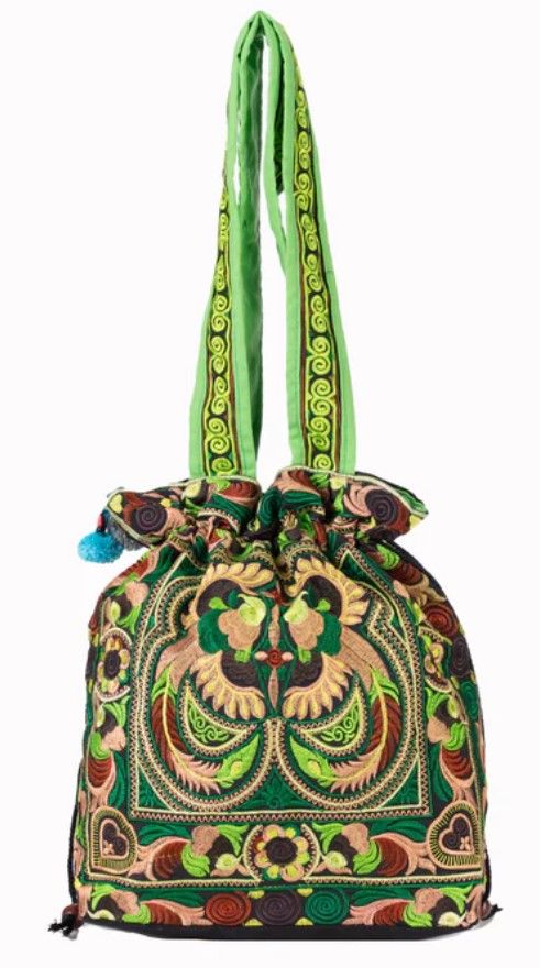Hilltribe Tote Bag - Green
