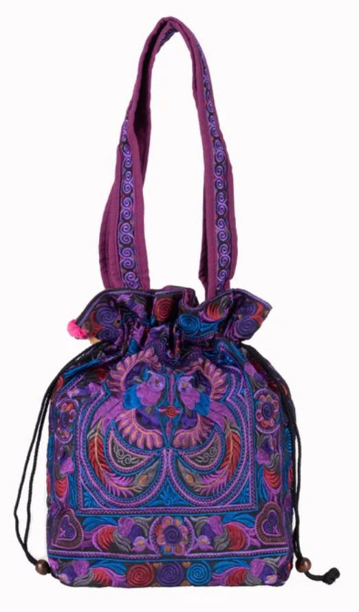 Hilltribe Tote Bag - Purple