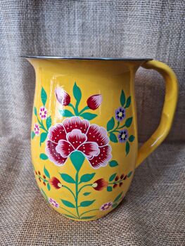 Indian Painted Jug - Yellow Flower