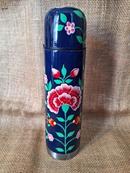 Indian Painted Flask - Blue Flower