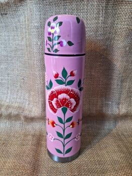 Indian Painted Flask - Pink Flower