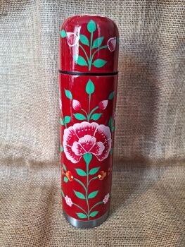 Indian Painted Flask - Red Flower