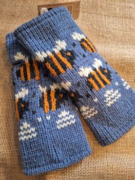 Bumble Bee - Handknitted Wrist Warmers