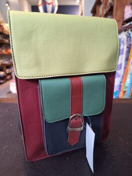 Multicoloured Indian leather Handbag - Design 10