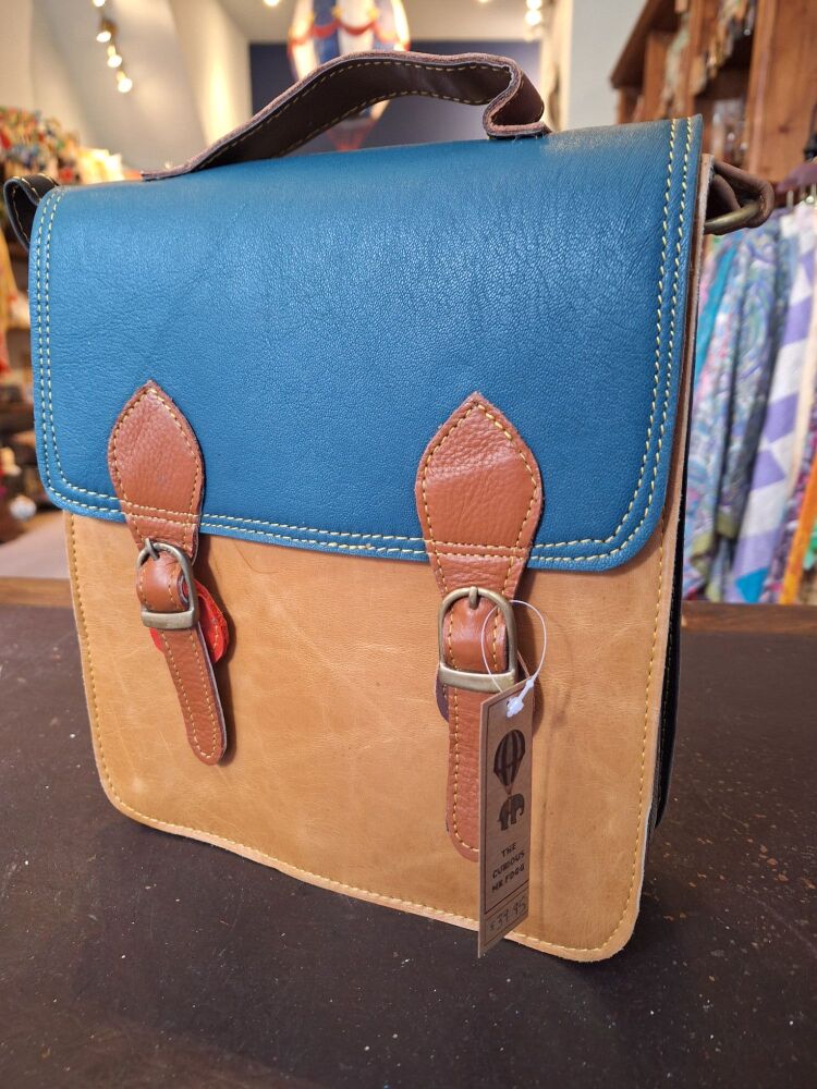 Multicoloured Indian leather Handbag - Design 11