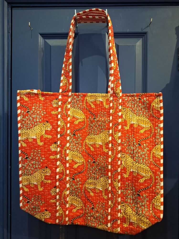 Indian Cotton Tote Bag - Design D