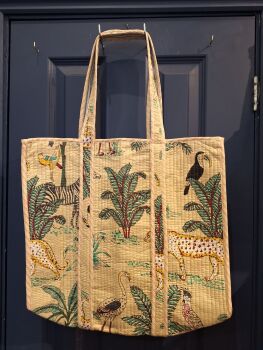 Indian Cotton Tote Bag - Design G