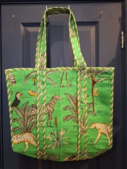 Indian Cotton Tote Bag - Design J