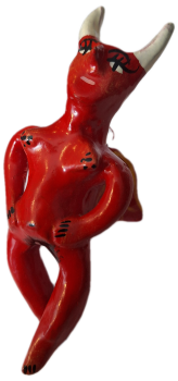 Mexican Clay Figure - Lady Devil - Design 1