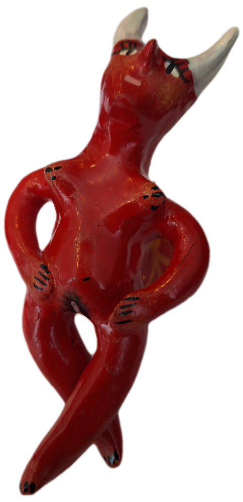 Mexican Clay Figure - Lady Devil - Design 4