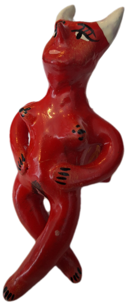 Mexican Clay Figure - Lady Devil - Design 5
