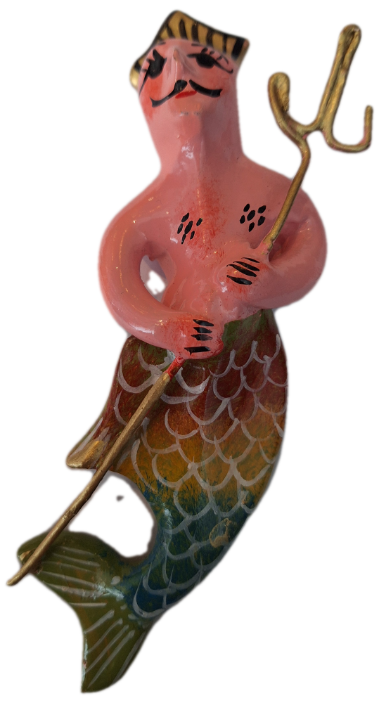Mexican Clay Figure - Triton Merman - Design 7