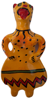 Mexican Clay Figure - Lady Tiger - Design 12