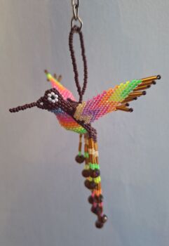 Beaded Huichol Hummingbird - Design 3