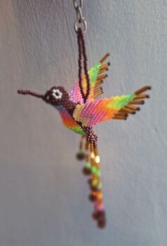 Beaded Huichol Hummingbird - Design 11