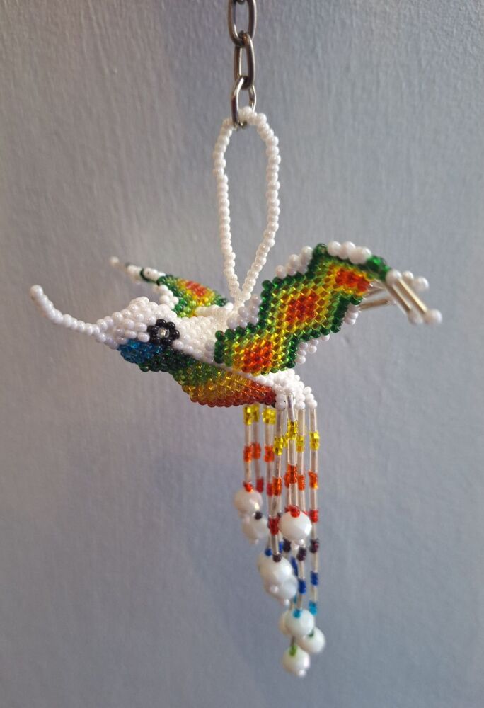 Beaded Huichol Hummingbird - Design 7