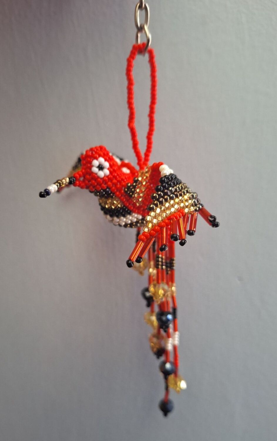 Beaded Huichol Hummingbird - Design 6